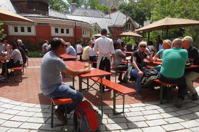 Tavern on the Green now has an al fresco drinking option, with German food, if you've got a little extra scratch.